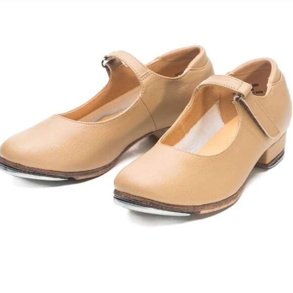 Sansha youth Tan Leather Tap shoes TA24L TEE-SOFIETTE, Size: 4.5 - Picture 1 of 7
